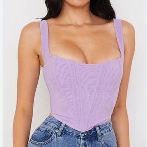 House of CB Ninetta Lilac Corset Top
